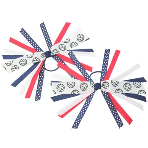 Haar-Accessoires mit Softball-Motiv für Mädchen, Haargummis für Frauen, Pferdeschwanz-Halter für Sport und Freizeit, Haar-Accessoires, 2 Stück Haar-Accessoires mit Softball-Motiv für Mädchen, Haargummis für Frauen, Pferdeschwanz-Halter für Sport und Freizeit, Haar-Accessoires, 2 Stück von YiNLuax