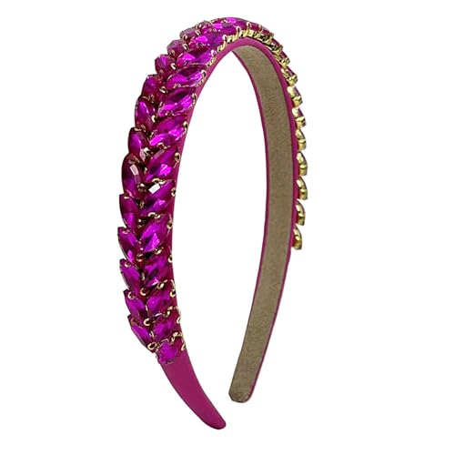Haarreif mit hohem Totenkopf-Strasssteinen für Damen und Mädchen, Themen-Event, funkelnde Kristall-Blätter-Designs, Haarschmuck, Blattform, Kristall-Haarband von YiNLuax