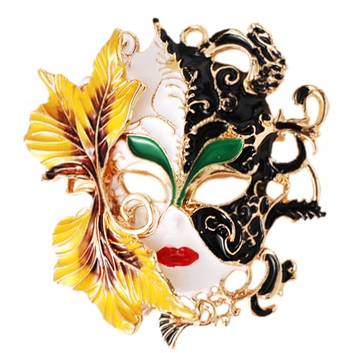 Handgefertigte Emaillierte Maske Form Ethnisch Inspirierte Schmuckzubehör Kirsit Materialien Zeitgenössische Design Kulturerbe Inspiriertes Schmuck Geschenk von YiNLuax