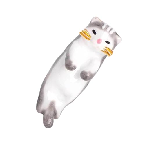 Handgefertigte Graue Katzen Brosche Mit Sicherem Leichten Legierungsschmuck Für Taschen & Outfit Styling Vintage Cats Schmuck von YiNLuax