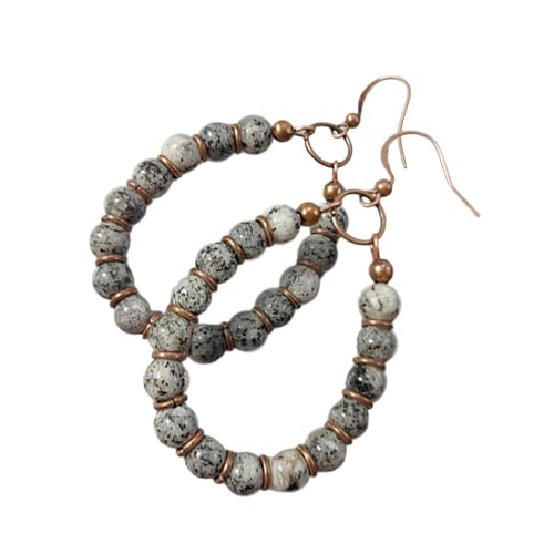Handgefertigter Retro Natural Stone Dangle Ohrringe Mit Perlenanhänger Perfekt Für Alltägliche Verschleiß Und Festivals von YiNLuax