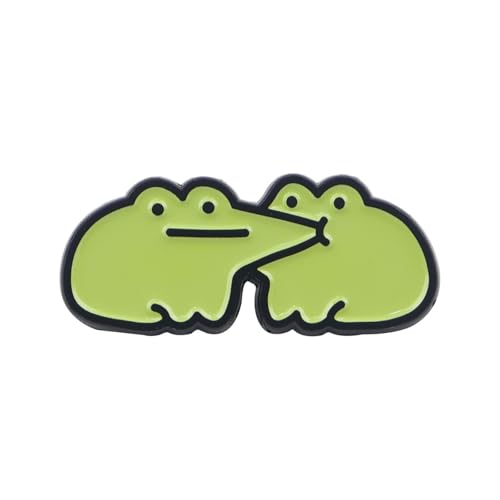 Köstliche Frösche Pin Stilvolle Brosche Lustige Brosche Für Rucksäcke Und Kleidungszubehör Ideal Für Kinder Und Erwachsene Unisex Mode Pin von YiNLuax