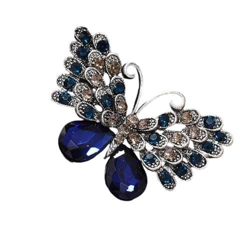 Kristall Strasssteine Schmetterling Brosche Modische Abendverschleißgeladen Pin Kleidung Accessoires Soziale Event Schmuck Vielseitige Retro Frauen Brosche von YiNLuax