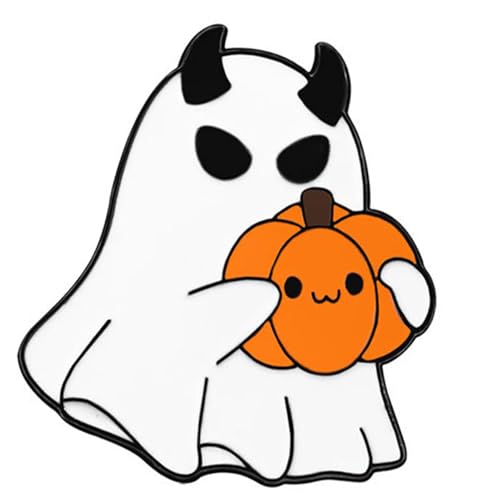 Lustiger weißer Sprecher Kürbis Cartoon Legierung Pin Halloween Party Zubehör Erwachsene Kinder Sicherer Verschluss Halloween Pin, Einheitsgröße, Wie beschrieben von YiNLuax