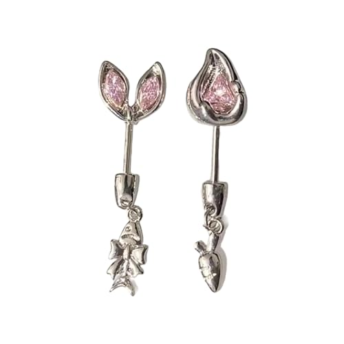 Mode Tierthema Durchbohrtes Ohrschmuck Kristalle Dekoration Trendy Accessoire Tragbare Und Komfortable Trendige Kaninchen Karottenohrschmuck von YiNLuax