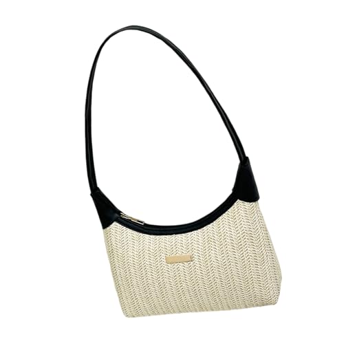 Natural Wicker Umhängetasche Mit Mehreren Fächern Atmungsaktives Achselbeutel Casual Handtasche Für Verschiedene Saisonbeutel In Lupien von YiNLuax
