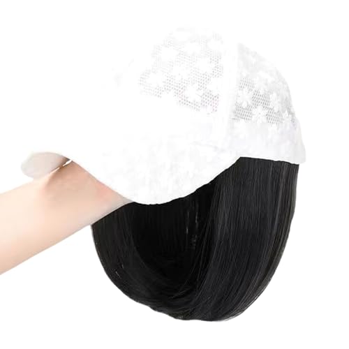 Perücken Haar Mesh Mode Verstellbare Baseballhut Mit Natürlichen Perücken Cosplay Dressing Accessoires Party Schnellfrisur von YiNLuax
