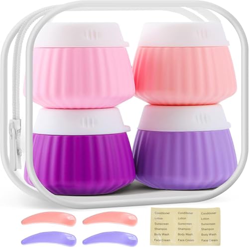 Reisebehälter Für Toilettenartikel Reiseflaschen Mit Klarem Beutel Und Lecksicher Silikon Reisegläser Für Kosmetische Handcreme Reisebehälter Für Toilettenartikel von YiNLuax