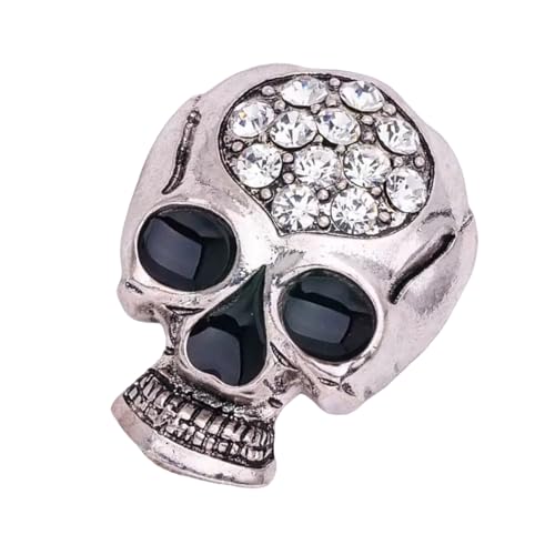 Schädelnadel Für Frauen Robuste Legierung Brosche Gothic Schmuck Für Partys Tägliche Verschleißverschlussgeschenke Ergänzung Schädel Brosche von YiNLuax
