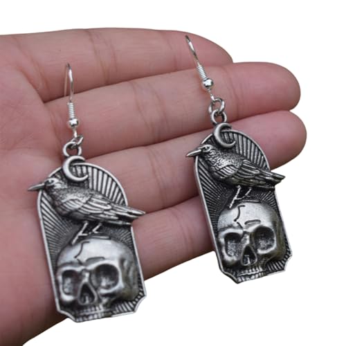 Trendy Skull Form Ohrringe Leichter Komfort Tragen Kirche Gothic Party Accessoires Unisex Schädel Themat von YiNLuax