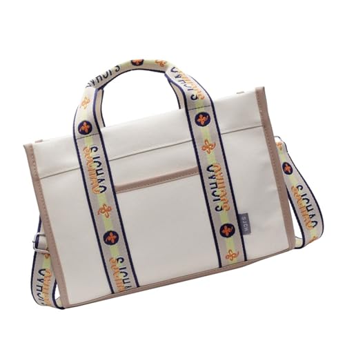 YiNLuax 1. Trendy Übergroßer Leinwandbeutel Mit Verstärktem Und Verstellbarem Riemen Für Den Täglichen Gebrauch Leichten Umhängetasche von YiNLuax