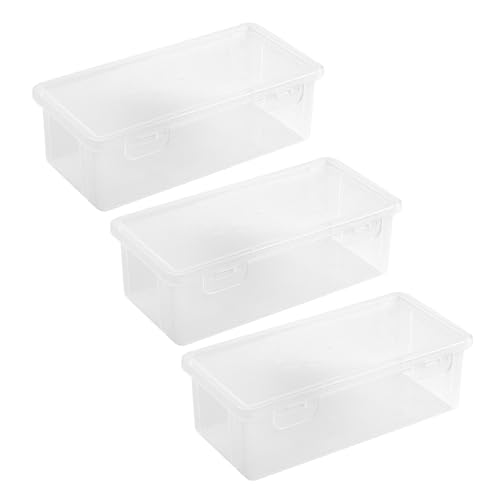 YiNLuax 2/3pcs Hohe Kapazität Hartbleistift Hülle Stapelbare Wasserfeste Klare Stiftkasten Kunstmarker Organisatoren Farbige Bleistift Fallstifthalter Mit Einstellbaren Trennwänden von YiNLuax