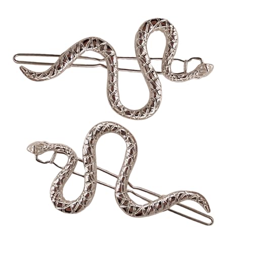 YiNLuax 2pcs Moderne Schlange Form Haarnadel Fashion Clip Retro Barrettes Schmuck Kopfbedeckungszubehör Haarstyling Werkzeug Hochzeit Haarzubehör Accessoire von YiNLuax