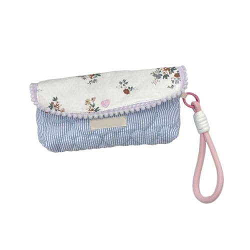 YiNLuax Blumendruckstiftbeutel Mit Lanyard Großer Kapazität Bleistiftkoffer Stift Organisatoren Bleistiftbeutel Reise Make Up Tasche Für Frauen Tragbare Multifunktionale Lagerbeutel von YiNLuax