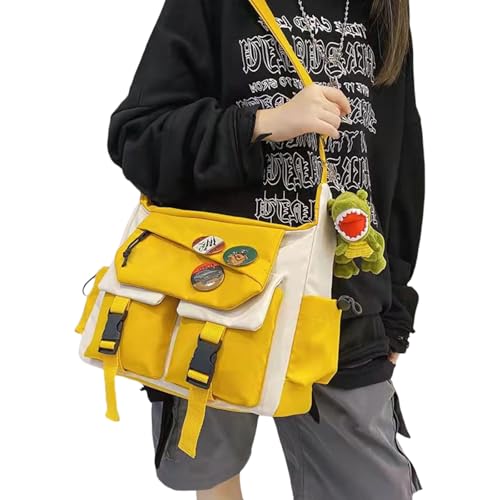 YiNLuax Crossbody Tasche Für Frauen Männer Messager Multipocket Verstellbares Riemen Nylon Reise Wanderung Täglich Geldbeutel Slings Crossbody Tasche von YiNLuax