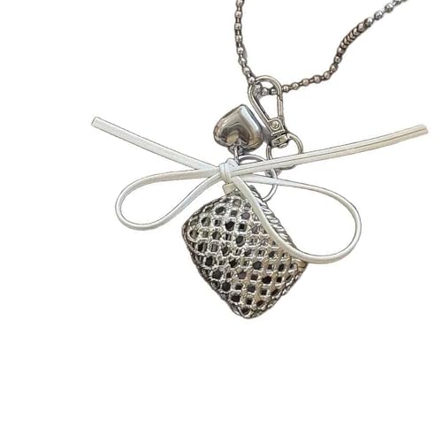 YiNLuax Elegant Gewebte Halskette Mode Kleine Tasche Anhänger Halskette Halsschmuck Geeignet Für Jugendliches Paar Oder Enge Freundinnen Frauen Geflochtene Kettenschmuck Geeignet von YiNLuax