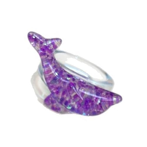 YiNLuax Elegante Delphinharzringe Mit Akzenten Leichter Schmuck Für Tägliche Kleidung & Geschenke Komfort Fit Design Moderner Harzschmuck von YiNLuax