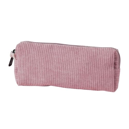 YiNLuax Federmäppchen aus Cord mit großem Fassungsvermögen, mit Reißverschluss, Stiftehalter, Make-up-Aufbewahrungstasche, Kosmetik-Organizer, a von YiNLuax