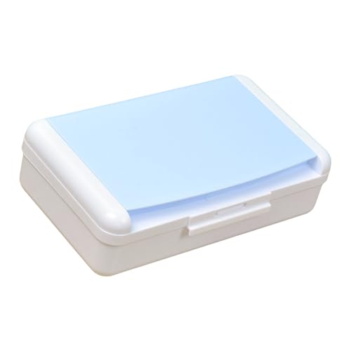 YiNLuax Federmäppchen mit großem Fassungsvermögen, doppellagig, transparent, hohe Kapazität, Stifteetui, farbige Bleistift-Organizer für Studenten, hellblau, Length 20.5CM Width 12.5CM Height 6CM von YiNLuax