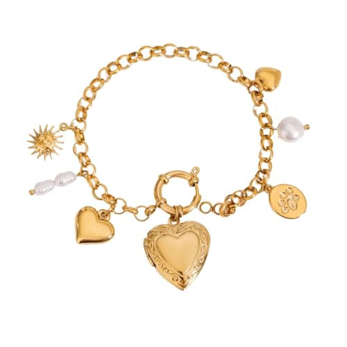 YiNLuax Frauen Herzrahmen Armband Engagement Armband Party Schmuck Perfekt Für Modepartys Und Hochzeitsschmuck Anlässe Foto Für Frauen von YiNLuax