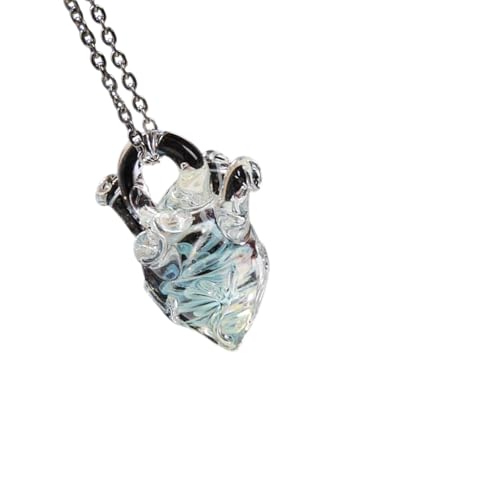 YiNLuax Handgefertigte Kristallherzkette Mit Silbernen Kette Verstellbarer Romantikschmuck Für Ihren Jubiläum Eleganter Kristall Herzschmuck Für Frauen von YiNLuax