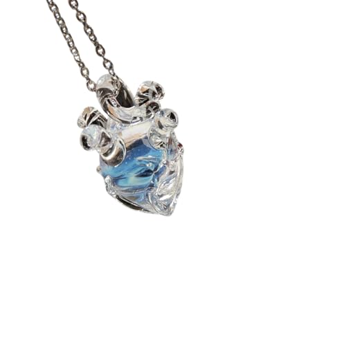 YiNLuax Handgefertigte Kristallherzkette Mit Silbernen Kette Verstellbarer Romantikschmuck Für Ihren Jubiläum Eleganter Kristall Herzschmuck Für Frauen von YiNLuax