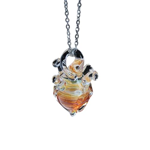 YiNLuax Handgefertigte Kristallherzkette Mit Silbernen Kette Verstellbarer Romantikschmuck Für Ihren Jubiläum Eleganter Kristall Herzschmuck Für Frauen von YiNLuax