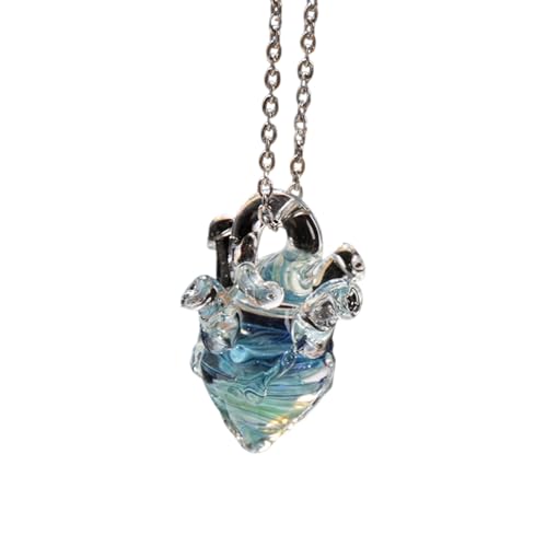 YiNLuax Handgefertigte Kristallherzkette Mit Silbernen Kette Verstellbarer Romantikschmuck Für Ihren Jubiläum Eleganter Kristall Herzschmuck Für Frauen von YiNLuax