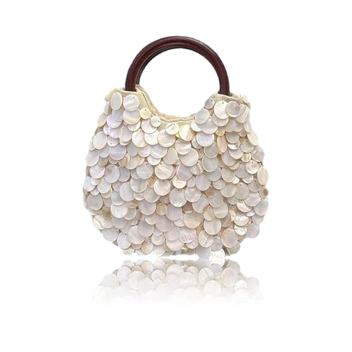 YiNLuax Handgefertigte Muschel Perlen Clutches Geldbörsen Tosed Bags Ladies Evening Bag Top Taschen Hoboes Handtaschen Für Frauen Geschenke Hoboes von YiNLuax