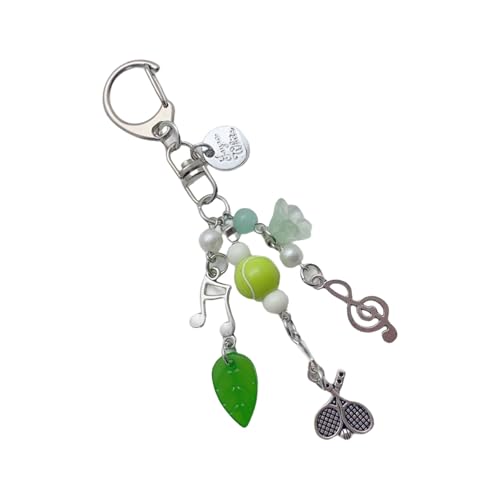 YiNLuax Handgefertigte Tennisbeutel Schlüsselbund Sturdy Alloy Designs Personalisieren Sie Accessoire Für Sportbegeisterte Und Erwachsene Täglich Tennisschläger Keychain von YiNLuax