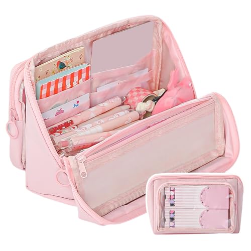 YiNLuax Hochkapazitäts Bleistiftkoffer 9 Fachbeutel Abnehmbarer Stiftbeutel Organisatoren Fall Travel Make Up Tasche Professionelle Bleistift Organisatoren von YiNLuax