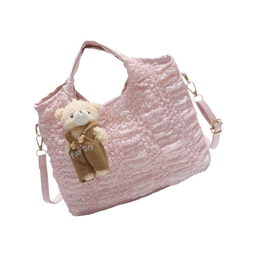 YiNLuax Knirble Eimerbeutel Mit Abnehmbarem Charme Weiche PU Leder Handheld Tasche Für Frauen Geräumige Und Praktische Umhängetaschen PU Für Den Täglichen Gebrauch von YiNLuax