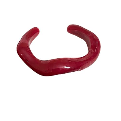 YiNLuax Künstlerisches Handgefertigtes Harz Offener Armreif Leichtes Dopamin Manschettenarmband Mode Schmuck Geschenke Verstellbar von YiNLuax
