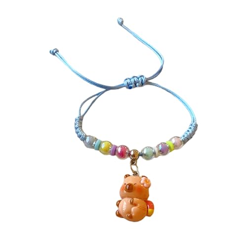 YiNLuax Künstlerisches Harzarmband Capybaras Charme Armband Handgewebt von YiNLuax