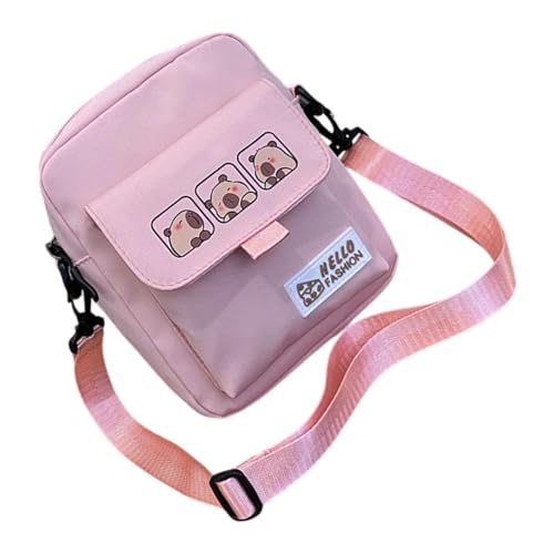YiNLuax Leichte Polyester Umhängetasche Trendy Tierthema Praktische Crossbody Taschen Für Telefonschlüssel Brieftasche Accessoires Capybara Stylish Telefon Beutel von YiNLuax