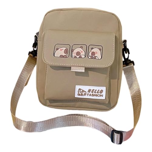 YiNLuax Leichte Polyester Umhängetasche Trendy Tierthema Praktische Crossbody Taschen Für Telefonschlüssel Brieftasche Accessoires Capybara Stylish Telefon Beutel von YiNLuax