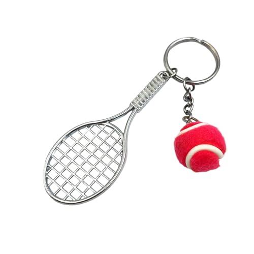 YiNLuax Miniatur Metall Tennisbeutelschlüsselring Für Rucksackversacktaschen Stylish Decorative Ornament Leichter Schlüsselhalter Moderner Freizeitstil Metal Bag Charme von YiNLuax