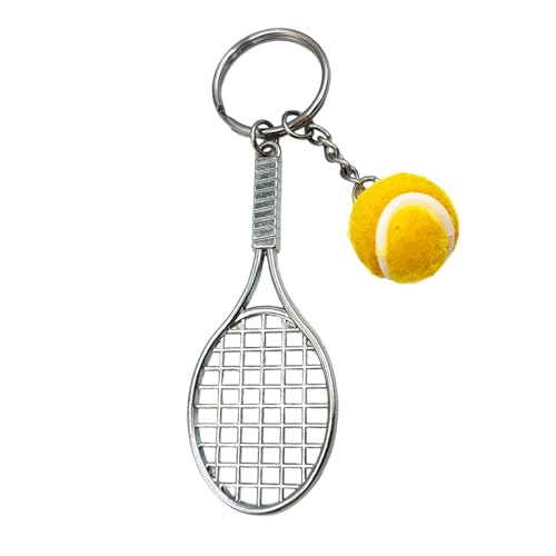 YiNLuax Miniatur Metall Tennisbeutelschlüsselring Für Rucksackversacktaschen Stylish Decorative Ornament Leichter Schlüsselhalter Moderner Freizeitstil Metal Bag Charme von YiNLuax
