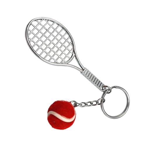 YiNLuax Miniatur Metall Tennisbeutelschlüsselring Für Rucksackversacktaschen Stylish Decorative Ornament Leichter Schlüsselhalter Moderner Freizeitstil Metal Bag Charme von YiNLuax