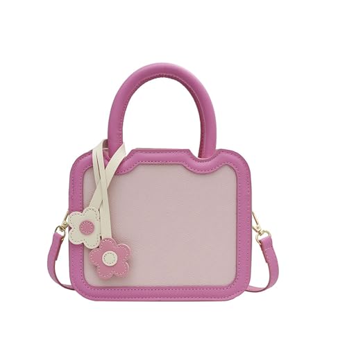 YiNLuax Mode Blumenmuster Geldbörse Leichtes Schulter Cross Body Tasche Praktische PU Bauarbeit Reise Wesentliche Verstellbare Gurt Geldbeutel von YiNLuax