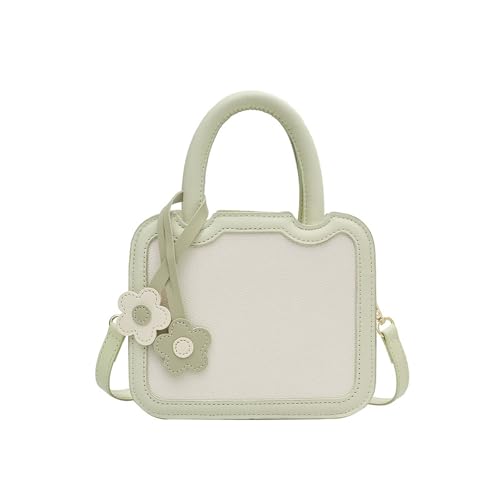 YiNLuax Mode Blumenmuster Geldbörse Leichtes Schulter Cross Body Tasche Praktische PU Bauarbeit Reise Wesentliche Verstellbare Gurt Geldbeutel von YiNLuax