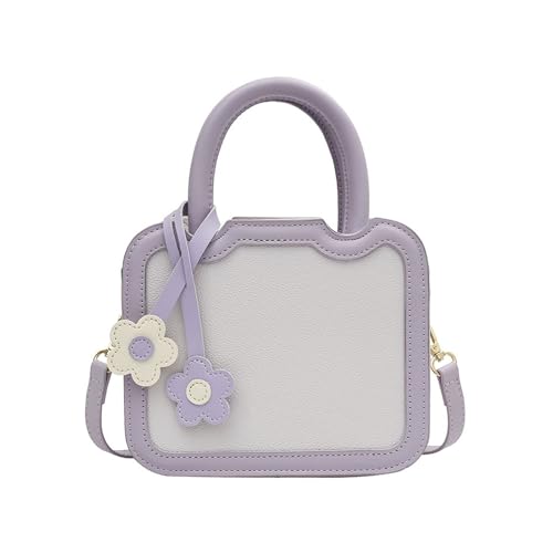 YiNLuax Mode Blumenmuster Geldbörse Leichtes Schulter Cross Body Tasche Praktische PU Bauarbeit Reise Wesentliche Verstellbare Gurt Geldbeutel von YiNLuax