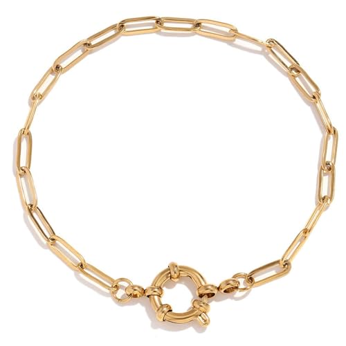 YiNLuax Mode Kettenschnallen Papierklammerarmband In Robustem Edelstahl Tragbar Um Alle Outfits Paperclip Designs Schmuck Zu Verleihen von YiNLuax