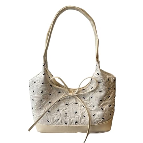 YiNLuax Modische Gekräuselte Achselhalmbaus Mit Geräumiger Arbeitstasche Bequeme Gurtbögen Verschönerung Polyester PU Umhängetaschen Freizeitbögen Arbeitstasche von YiNLuax