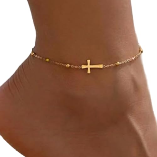 YiNLuax Multi Row Fußkettchen Set Für Frauen Verstellbare Länge Knöchelarmband Leichtes Fußschmuck Wasserdichtes Zubehör Verstellbare Perlen Fachlets Frauenschmuck von YiNLuax