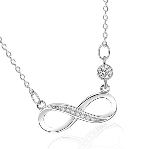 YiNLuax Nubmer Halskette mit acht Anhängern, hohl, Metallstruktur, modischer und trendiger Schmuck, geeignet für Damen, modische Halskette für Damen von YiNLuax