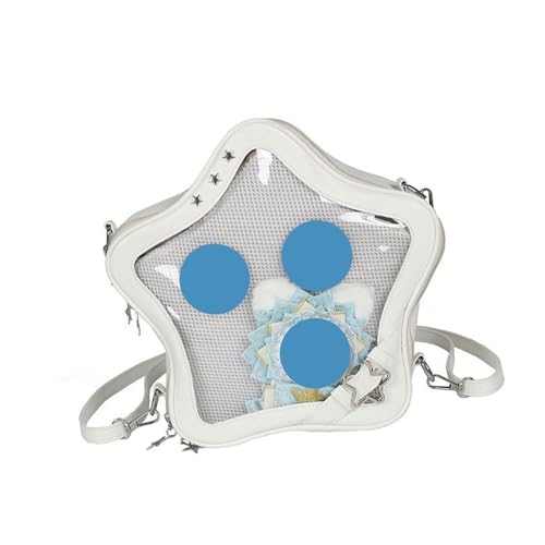YiNLuax PU Leder Itabag Rucksack Crossbody Body Schöne Pin Display Sternförmige Itabag Umhängetaschen Satchels Für Damen Ita Pins Display Einzelner Schulterkreuzkörper von YiNLuax