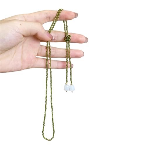 YiNLuax Perlen Halskette Schlüsselbein Kette Stylische Frauen Halskette Handgefertigt Perlen Geeignet Für Moderne Modesfrau Präsentieren Collarbone Kette von YiNLuax