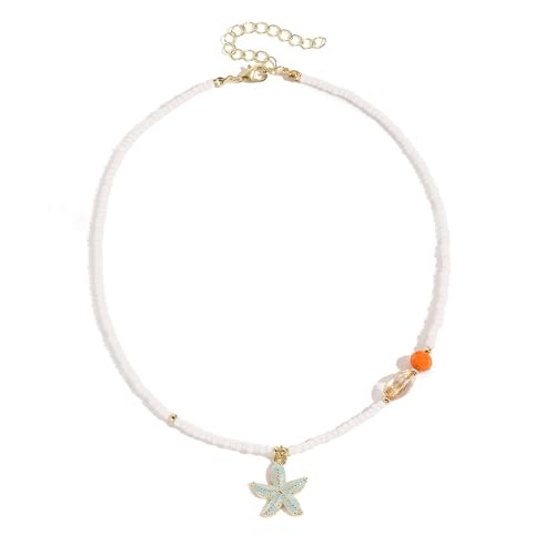 YiNLuax Perlen-Schlüsselbein-Halskette, anpassbares Design, bunte Halskette, Perlen-Halskette, Halsschmuck für Frauen, handgefertigter Schmuck von YiNLuax