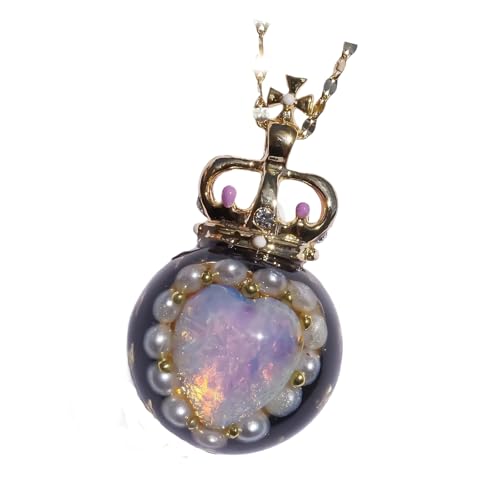 YiNLuax Retro Künstlerische Halskette Feature Harz Charme Einstellbarer Kette Neckketten Retro Anhänger Schmuck Geschenk Für Ihren Einzigartigen Design Frauenschmuck von YiNLuax